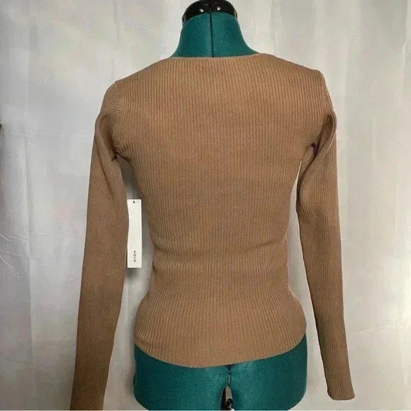 Aqua Ribbed Long Sleeve - Picture 5 of 7